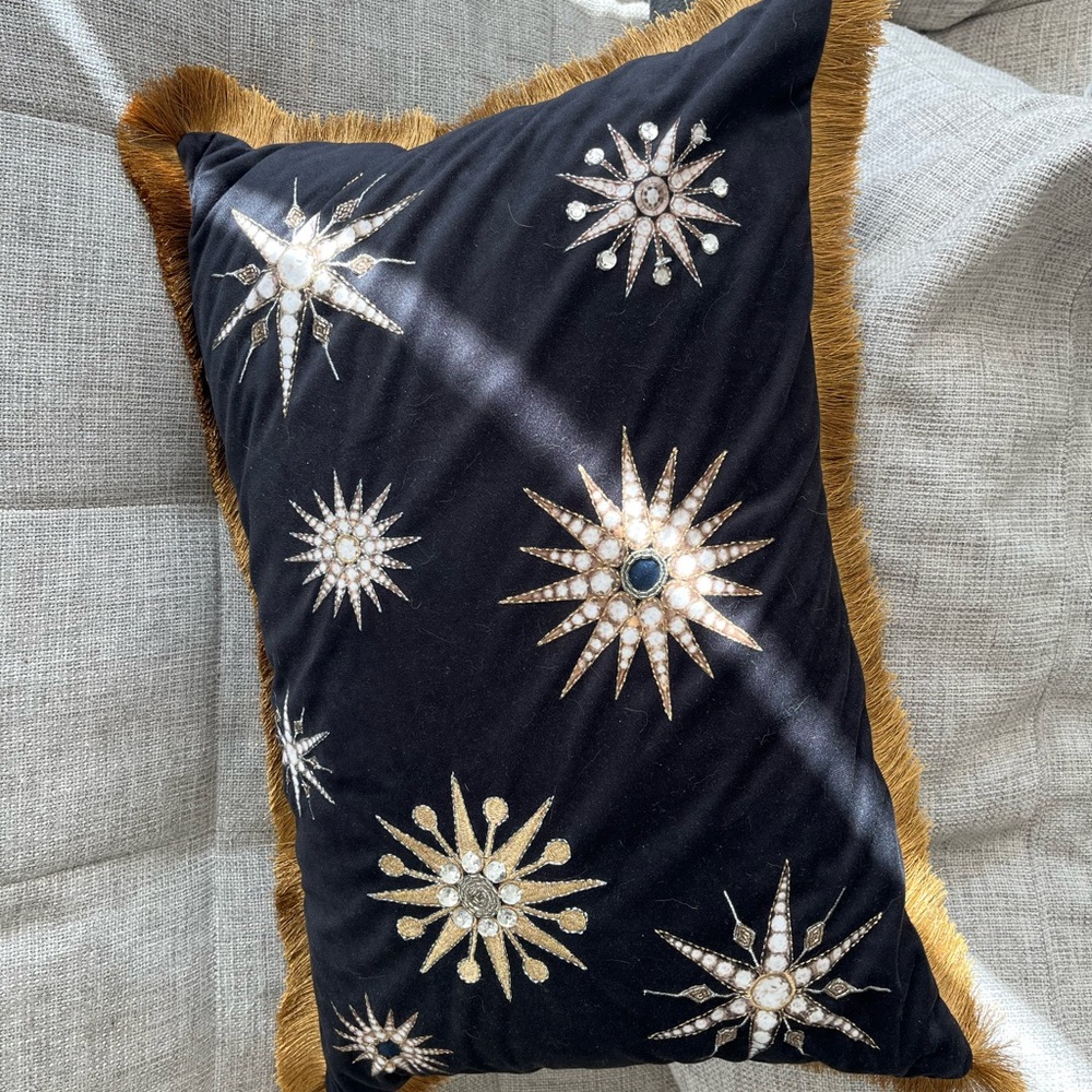 Catherine Martin for Anthropologie Midnight Starry Night Throw Pillow